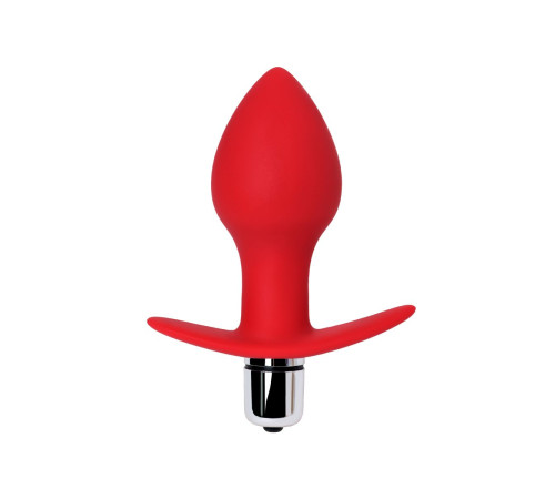 Красная анальная вибровтулка Glam - 9,7 см.