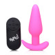 Заказать Розовая анальная вибропробка с пультом ДУ 21X Remote Control Vibrating Silicone Butt Plug - 10,4 см.
