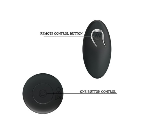 Черная анальная втулка с 12 режимами вибрации Mr Play - 12,4 см.