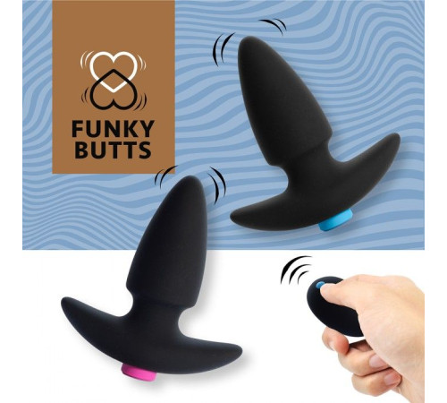 Набор из двух черных анальных плагов для пары FunkyButts