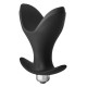 Заказать Черная анальная пробка Vibrating Anal Anchor Plug - 10 см.