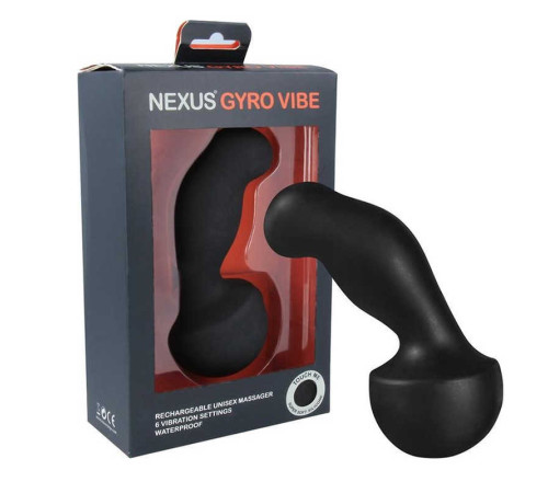 Черный универсальный вибромассажер NEXUS Gyro Vibe - 15 см.