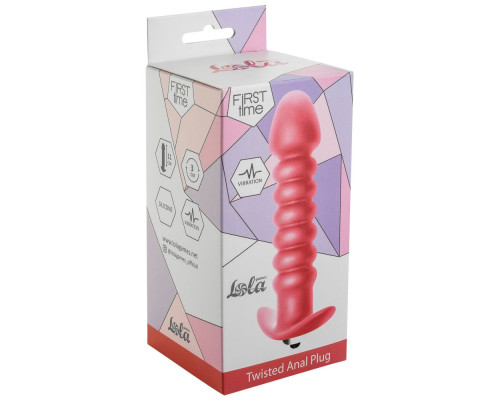 Заказать Розовая анальная вибропробка Twisted Anal Plug - 13 см. Заказать Розовая анальная вибропробка Twisted Anal Plug - 13 см.