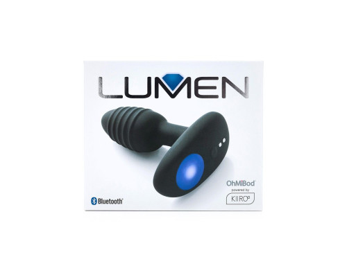 Заказать Черный интерактивный вибратор OhMiBod Lumen for Kiiroo с подсветкой - 10,2 см.