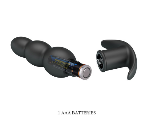 Черный анальный вибростимулятор Aeaeas - 11 см.