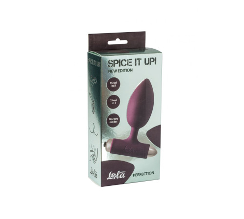 Бордовая анальная вибропробка New Edition Perfection - 11,1 см.