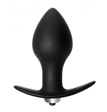 Чёрная анальная вибропробка Bulb Anal Plug - 10 см.