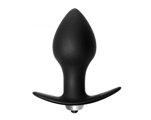 Заказать Чёрная анальная вибропробка Bulb Anal Plug - 10 см.