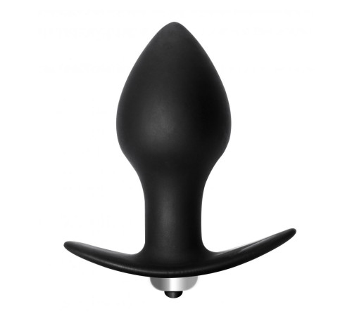 Чёрная анальная вибропробка Bulb Anal Plug - 10 см.