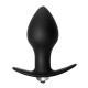 Заказать Чёрная анальная вибропробка Bulb Anal Plug - 10 см.