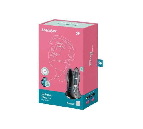 Черная вибропробка с ротацией бусин Rotator Plug 1+ - 12,8 см.