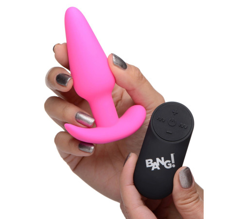 Розовая анальная вибропробка с пультом ДУ 21X Remote Control Vibrating Silicone Butt Plug - 10,4 см. Розовая анальная вибропробка с пультом ДУ 21X Remote Control Vibrating Silicone Butt Plug - 10,4 см.