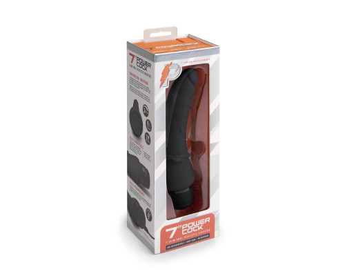 Заказать Черный анальный вибратор 7  Slim Anal Realistic Vibrator - 20 см.