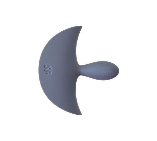 Серая анальная вибровтулка Booty Absolute Beginners 2 - 7,9 см.