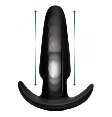 Черная анальная вибропробка Kinetic Thumping 7X Medium Anal Plug - 13,3 см.