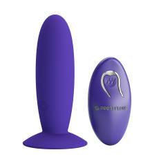 Фиолетовый анальный вибростимулятор Remote Control Vibrating Plug Youth - 11 см.