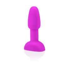 Ярко-розовая анальная пробка с римминг-эффектом Rimming Petite - 12 см.