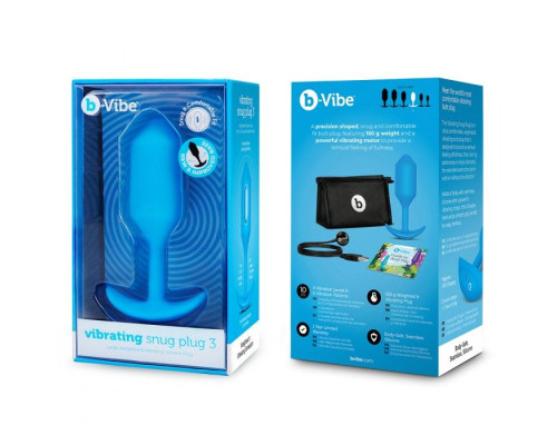 Заказать Голубая вибропробка для ношения B-vibe Snug Plug 3 - 12,4 см. Заказать Голубая вибропробка для ношения B-vibe Snug Plug 3 - 12,4 см.