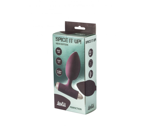 Бордовая анальная вибропробка New Edition Perfection - 11,1 см.