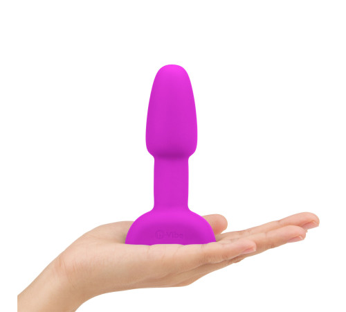 Ярко-розовая анальная пробка с римминг-эффектом Rimming Petite - 12 см.