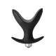 Заказать Черная анальная пробка Vibrating Anal Anchor Plug - 10 см.
