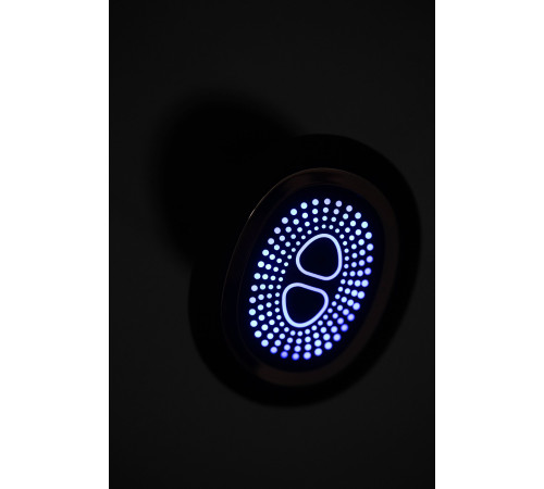 Черная анальная вибровтулка Tucana с ротацией и управлением через приложение - 12 см.