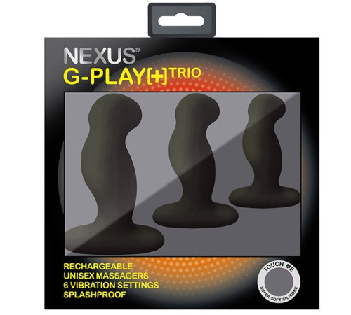 Набор из 3 черных вибровтулок Nexus G-Play+ Trio