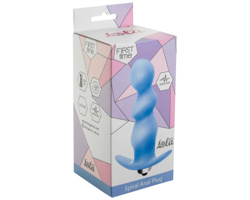 Заказать Голубая фигурная анальная вибропробка Spiral Anal Plug - 12 см. Заказать Голубая фигурная анальная вибропробка Spiral Anal Plug - 12 см.