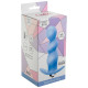 Заказать Голубая фигурная анальная вибропробка Spiral Anal Plug - 12 см.