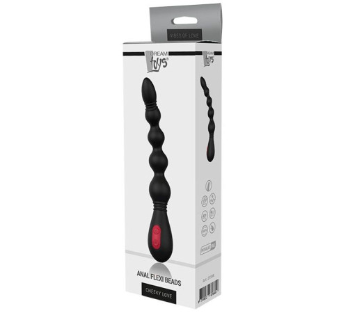 Черный вибромассажер для анальной стимуляции ANAL FLEXI BEADS - 21 см. Черный вибромассажер для анальной стимуляции ANAL FLEXI BEADS - 21 см.