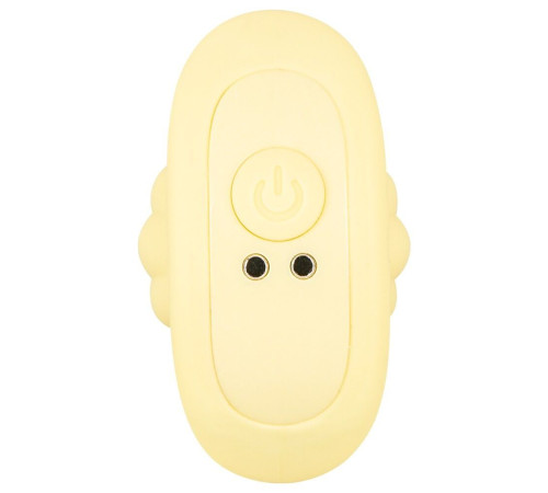 Желтая анальная пробка с вибрацией Cuties Vibrating Mini Butt Plug - 8 см.