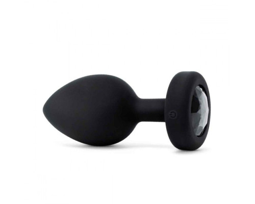 Заказать Черная вибропробка Vibrating Jewel Plug XXL - 12 см.