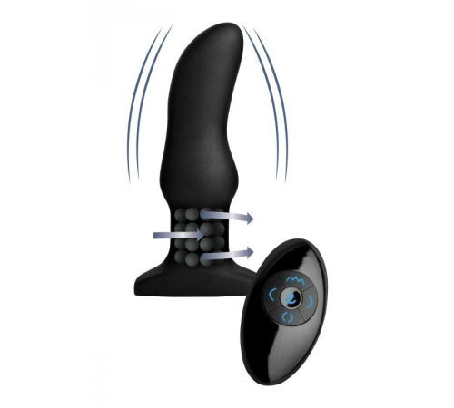 Черная вибропробка Model M Curved Rimming Plug with Remote - 15 см. Черная вибропробка Model M Curved Rimming Plug with Remote - 15 см.