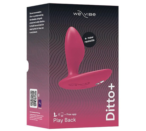 Розовая анальная вибровтулка We-Vibe Ditto+