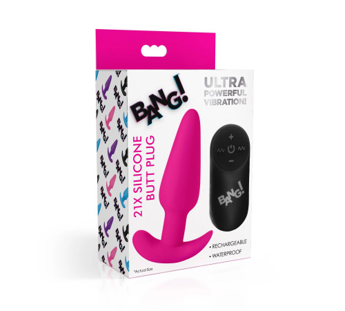 Розовая анальная вибропробка с пультом ДУ 21X Remote Control Vibrating Silicone Butt Plug - 10,4 см. Розовая анальная вибропробка с пультом ДУ 21X Remote Control Vibrating Silicone Butt Plug - 10,4 см.