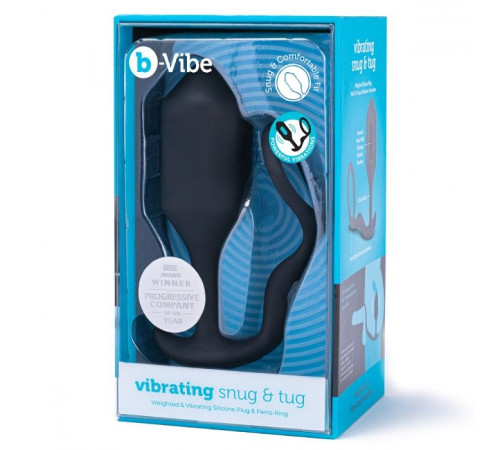 Черная анальная вибропробка с эрекционным кольцом Vibrating Snug Tug XL Черная анальная вибропробка с эрекционным кольцом Vibrating Snug Tug XL