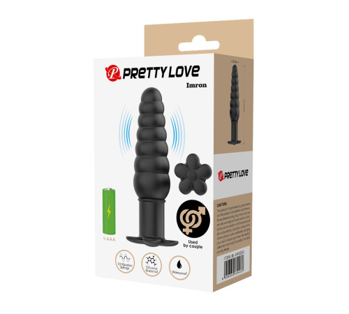 Черный анальный вибростимулятор Imron - 11 см.