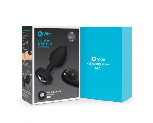 Заказать Черная анальная вибровтулка с кристаллом Vibrating Jewel Plug M/L - 10,5 см.