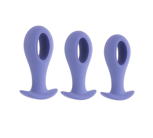 Набор из 3 анальных пробок с вибропулей Hole Punch Plug Set