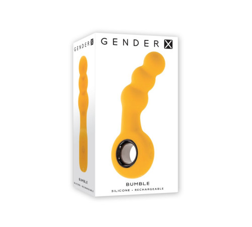 Желтая анальная вибропробка Bumble - 14,9 см.