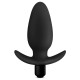 Заказать Черная анальная вибропробка Silicone Saddle Plug - 12,1 см.