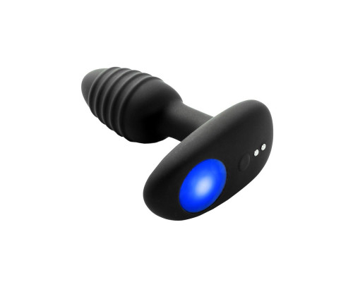 Заказать Черный интерактивный вибратор OhMiBod Lumen for Kiiroo с подсветкой - 10,2 см.