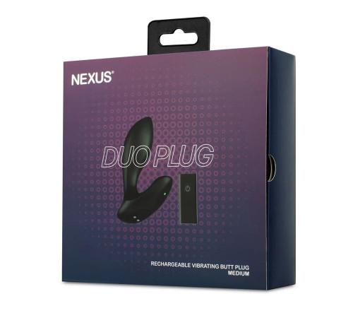 Черная анальная вибровтулка Nexus Duo Plug Medium