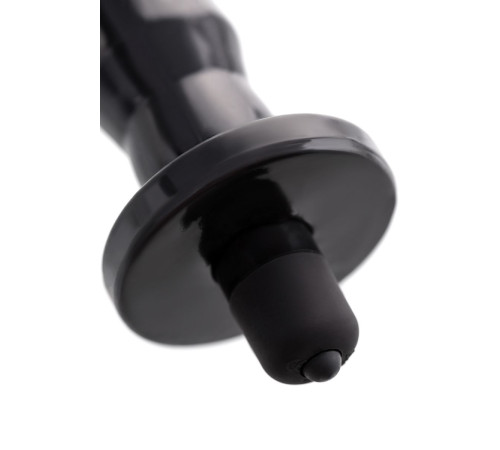 Черная анальная втулка Lacerta с вибрацией - 12,1 см.