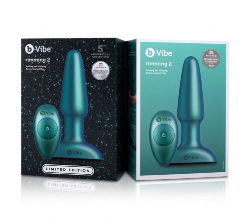 Изумрудная анальная вибропробка Rimming Plug 2 - 15 см.