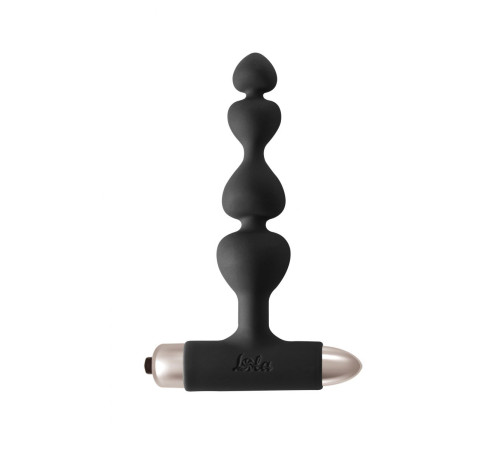 Черная анальная вибропробка-елочка New Edition Excellence - 15 см.