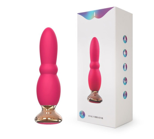 Розовый анальный вибромассажёр - 14,8 см.