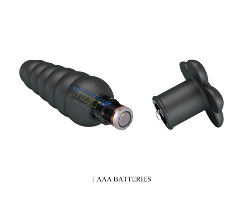 Черный анальный вибростимулятор Imron - 11 см.