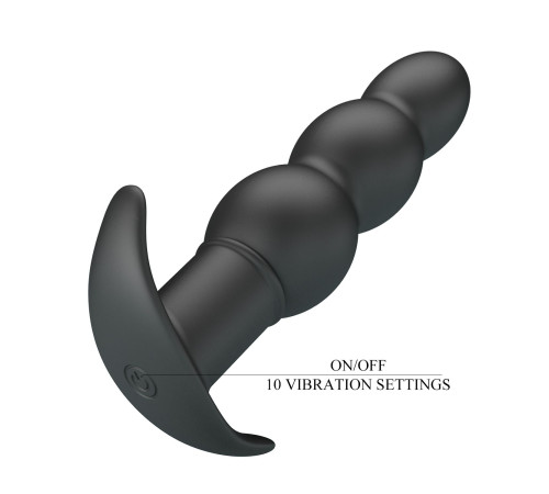 Черный анальный вибростимулятор Aeaeas - 11 см.