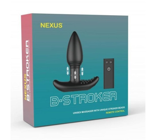 Черная анальная вибропробка Nexus B-Stroker - 13 см.